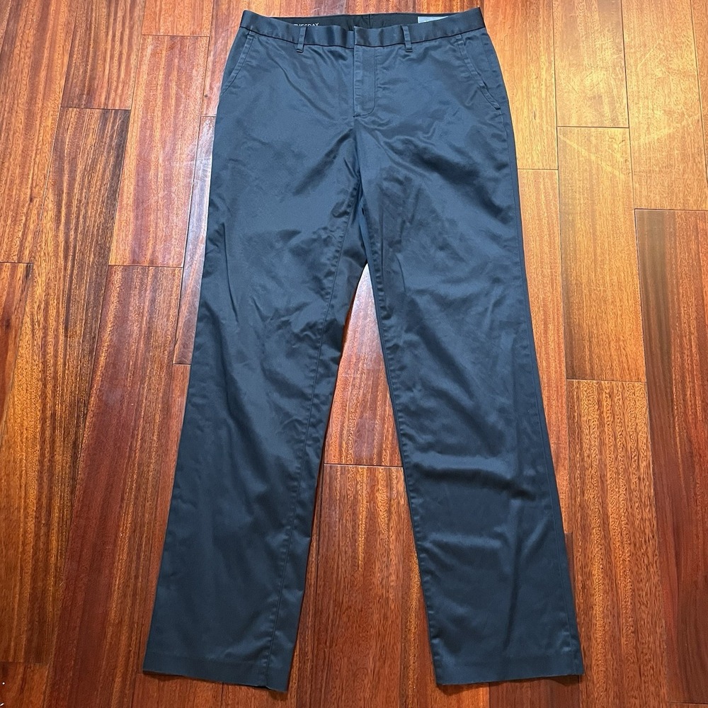 Bonobos Pants Mens 33x34 (34x33) Gray Tailored Straight Fit Tuesday Dress Pants